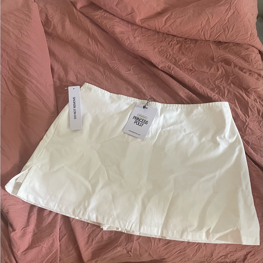 Princess Polly Asymmetrical White Skirt